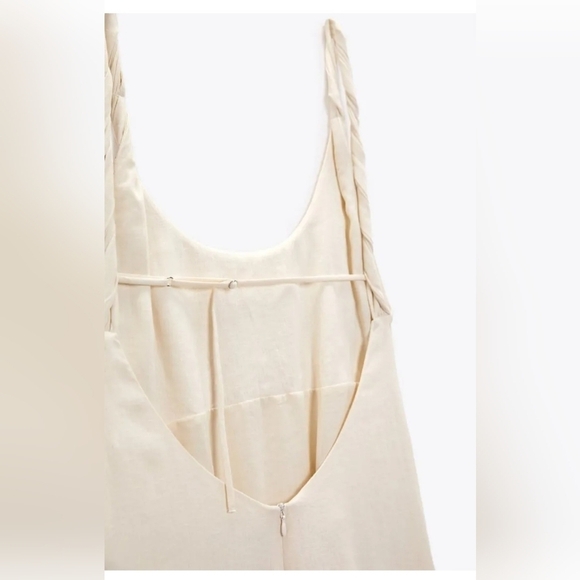 Zara dress twist linen blend long  2918 215 - Picture 5 of 13